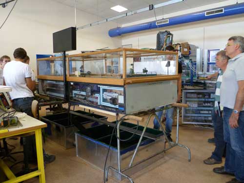 La maquette dans l'atelier du Lycée