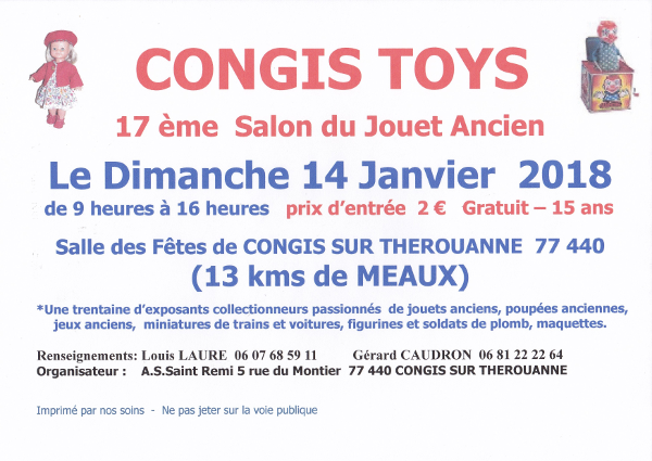 17ème Salon du Jouet Ancien CONGIS TOYS 2018