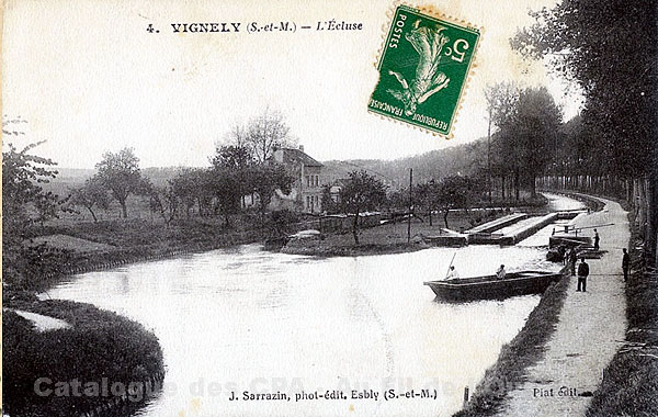 4. VIGNELY (S.-et-M.) - L'Ecluse<br>CPA édition J. Sarrasin, vers 1910 — <i>Collection Orées d'Ourcq</i>