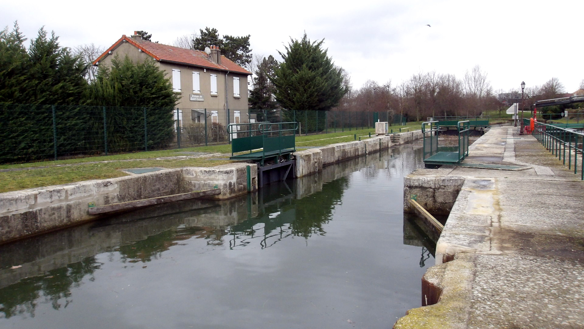 Écluse de Meaux-Saint-Lazare - Vue vers l'aval – Photo AFLO 2026