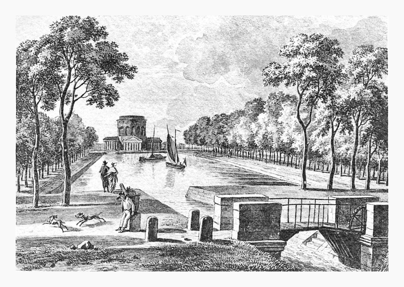 Le bassin de La Villette vers 1810