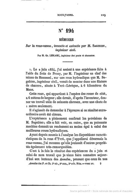 Annales des ponts et chaussées. Mémoires et documents relatifs à l'art des constructions et au service de l'ingénieur]